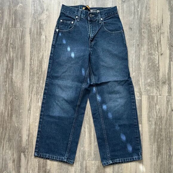 Vintage Levi's Silver Tab Baggy Fit Dark Wash Denim Jeans Size 10 Youth - Picture 5 of 9